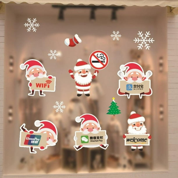 1×Christmas Santa Wall Window Sticker Removable PVC Decal Xmas Home Party Decor 1×Christmas Santa Wall Window Sticker Removable PVC Decal Xmas Home Party Decor
